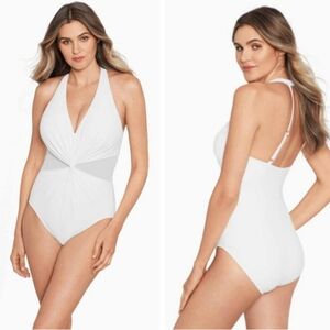 🆕 Miraclesuit Illusionists Wrapture, One-Piece, Size 16, White, New